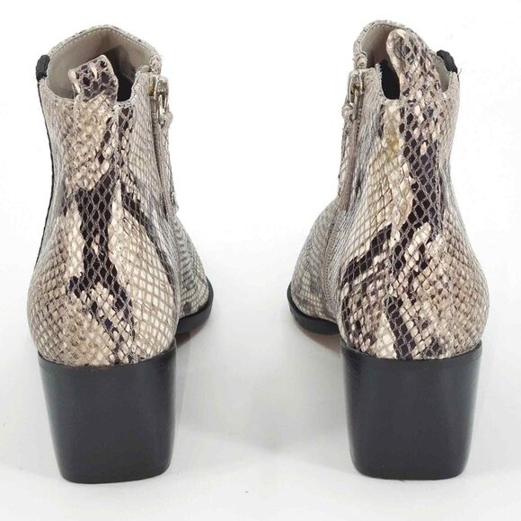 New Linea Paolo Sevilla II Booties Snakeskin Leather Ankle Boots Womens 5 - Picture 8 of 10